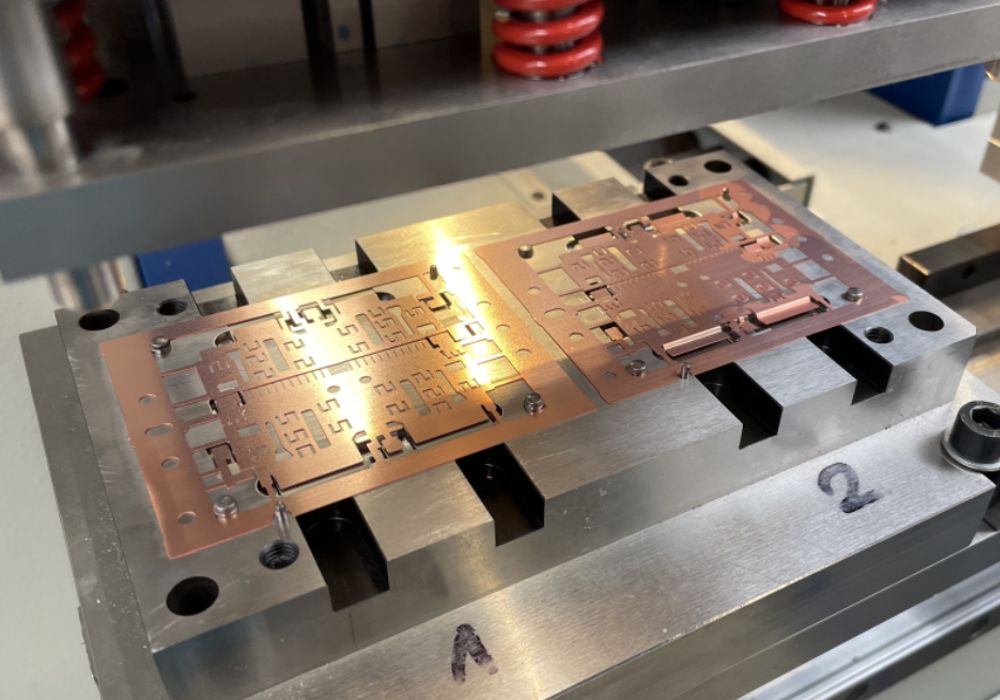 Einbausituation Werkzeuge Formung Leadframes
